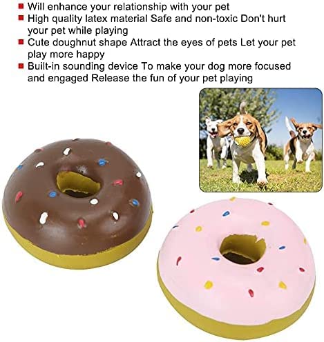 Amazon.co.jp: ペット犬ラテックスドーナツ型ボーカルモルトレーニング