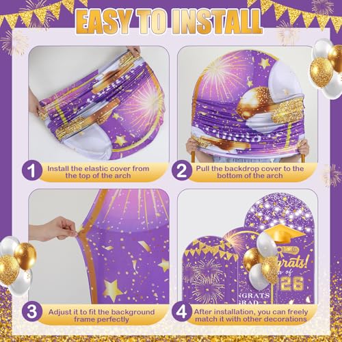 Set de 3 Fundas para Arco de Graduación WovWeave, 4-6 ft miniatura 3