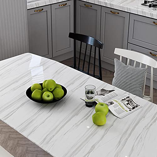 Papel pintado autoadhesivo impermeable de PVC efecto mármol para muebles de baño y cocina 5