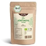 Grüne Smoothie Mischung Bio 250g | 8 wertvolle Gemüsezutaten | Spinat, Erbsenprotein, Gerstengras, Weizengras, Apfelpulver, Inulin, Grünkohl & Löwenzahnblätter | Bio-Qualität | vom Achterhof