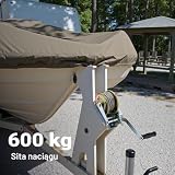 Wiltec ręczna wciągarka linowa do 550kg przełożenie 4.1:1 130 x 190 x 160 mm, wciągarka z liną 10m, ręczna wciągarka linowa, wydajna ręczna wciągarka linowa, leśna wciągarka linowa