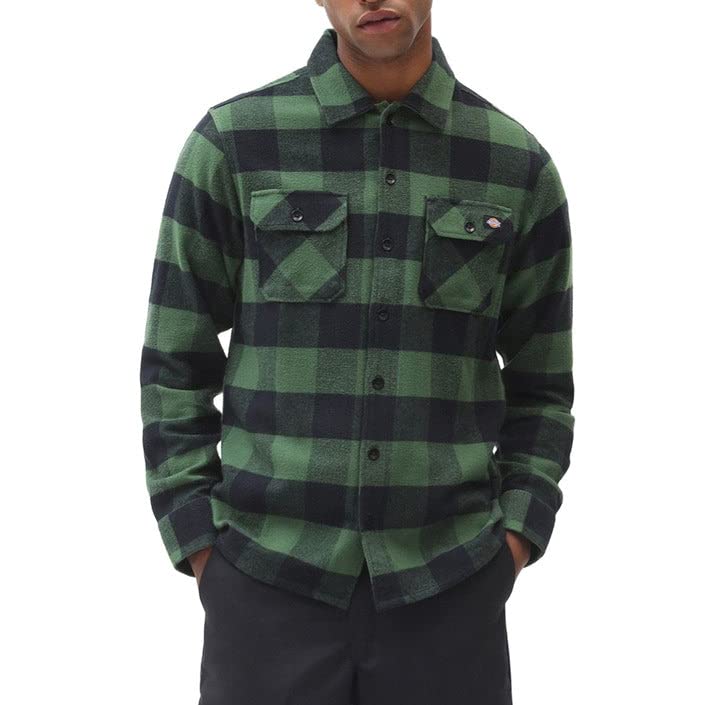 Dickies Chemise New Sacramento Homme Chemise Manches Longues Vert M