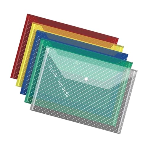 10 PCS 4ファイルフォルダークリアドキュメントバッグペーパーストレージホルダースクールオフィス用品フォルダーオーガナイザーホルダー