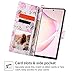 ULAK Galaxy Note 10 Plus Wallet Case, Floral PU Leather Folio Magnetic Flip Kickstand Case with Credit Card Holder Stand Shockproof Protective TPU Cover for Samsung Galaxy Note 10+ Plus, Rose Gold