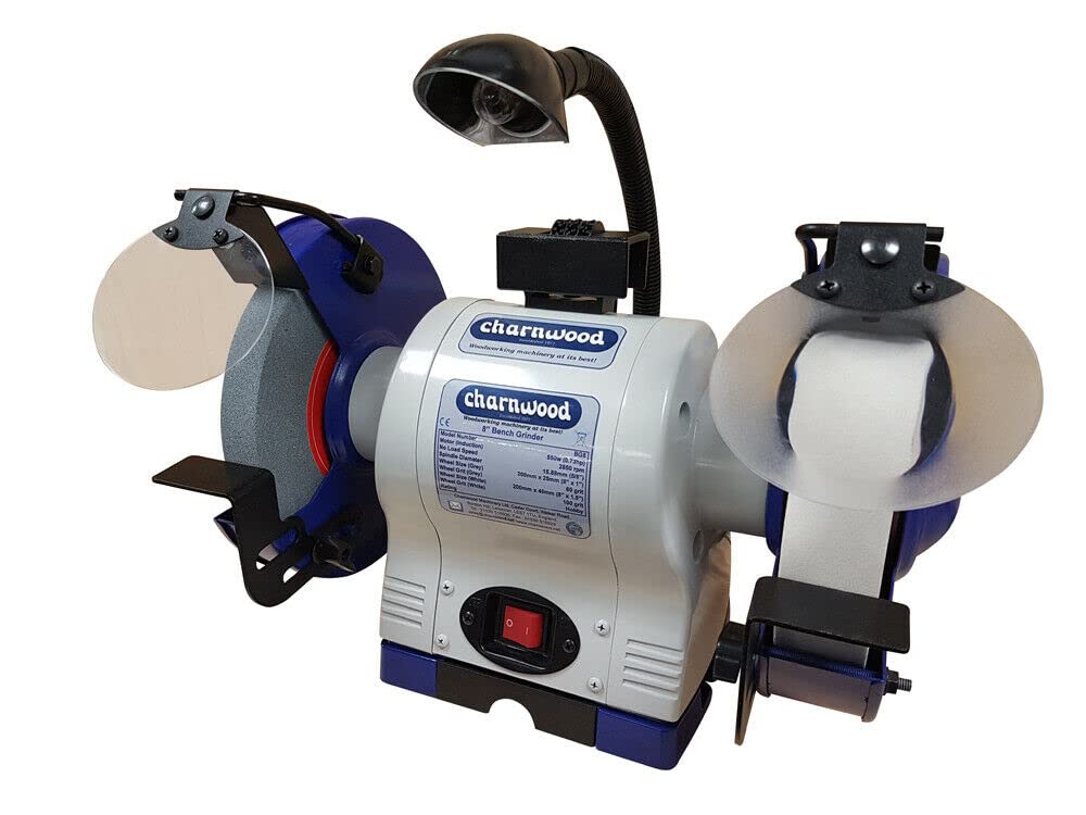 Bench Grinder 8" Wheels with Flexible Light