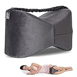 SE MANTIENE TODA LA NOCHE - La correa elástica, el diseño ergonómico y la espuma de memoria aseguran que el cojín para las piernas se mantenga en su lugar durante la noche. Mejora la circulación sanguínea y previene los dolores y molestias. ¡Imprescindible para el que duerme de costado!
