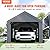 Upgraded VEVOR 12'x20' Carport - Heavy Duty Portable Garage, Extra Large Canopy with Roll-up Ventilated Windows, Removable Sidewalls, Waterproof & UV Resistant All-Season Tarp, Ideal for Truck & Boat