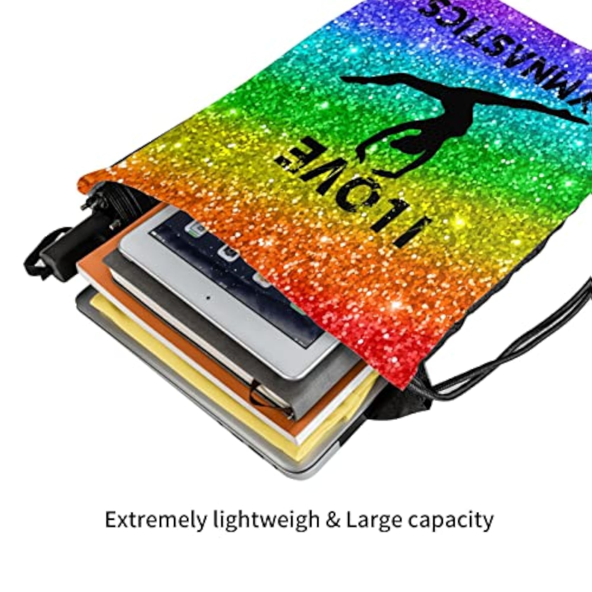 Gymnastics Drawstring Backpack, Sport Cinch Bag