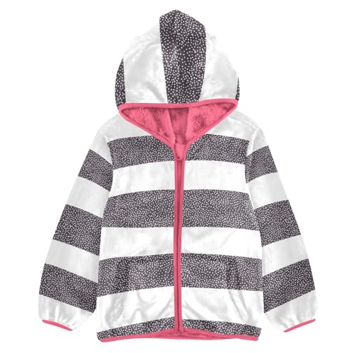GuoChe Modern Stripes Sherpa Coat