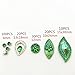180PCS Mixed Shapes Stunning Green Gems Sew On Rhinestones Faceted Flatback Crystal Jewelry for DIY Crafts Decoration