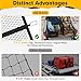 Cargo Net for Pickup Truck Bed 4'×4' Stretches to 7'×7', Highly Elastic Truck Bed Net with Fine Mesh & 8 Strong Metal Carabiners, Easy to Install Cargo Netting for Vehicles, Trailers, Boats