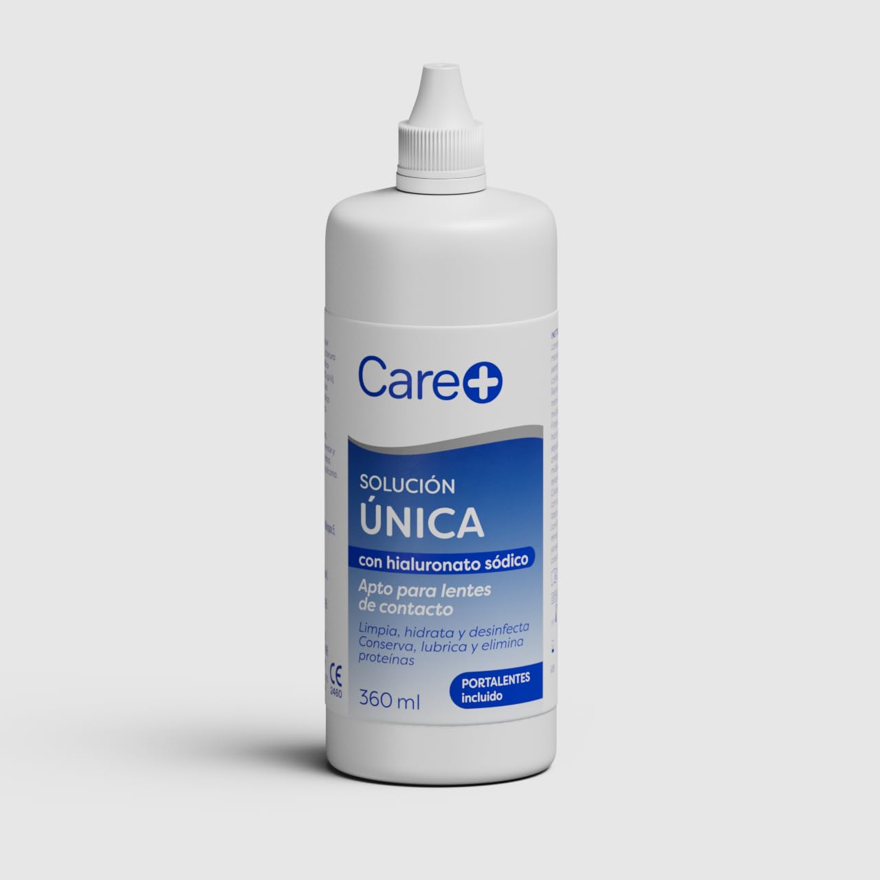 Care+ Líquido de lentillas con Hialuronato Sódico, Solución única para contacto blandas, Limpia e hidrata, Alivio para Ojos Secos y Sensibles, con portalentillas, 360ml — view 4
