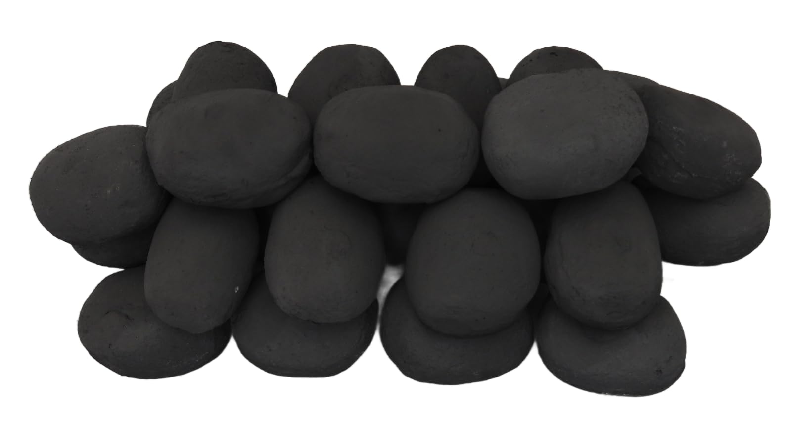The Stove Wizard Ceramic Gas Fire Pebbles Black
