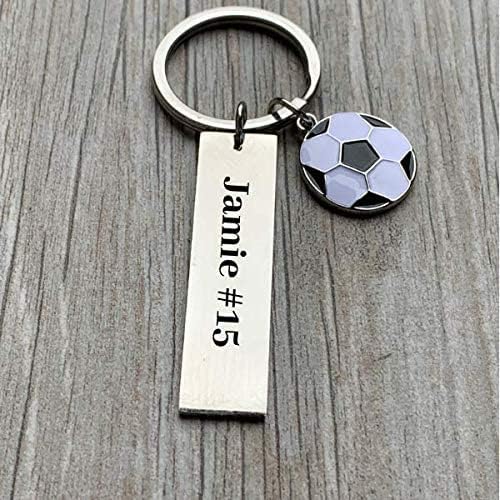 Personalized Engraved Soccer Keychain, Custom Unisex Stainless Steel Soccer Gift, Soccer Jewelry, Gift for Boy and Girl Soccer Players - Image 7