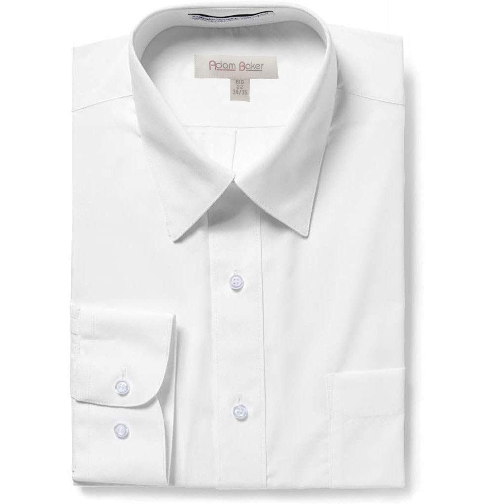 Adam BakerMen’s Big & Tall Long Sleeve Button Cuff & French Cuff Formal Solid Dress Shirt