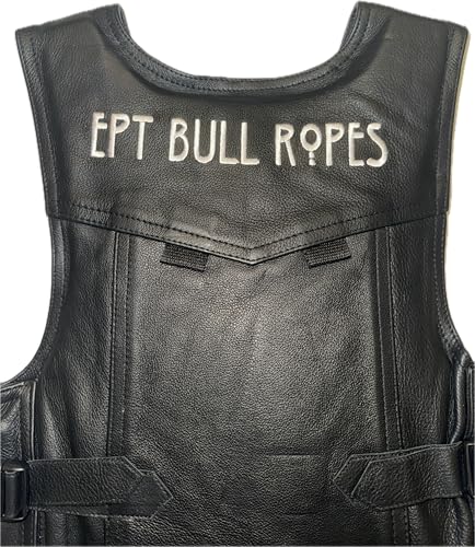 EPT Leather Bull Riding Vest - Black Leather EPT Brand - Small Child Sizes3