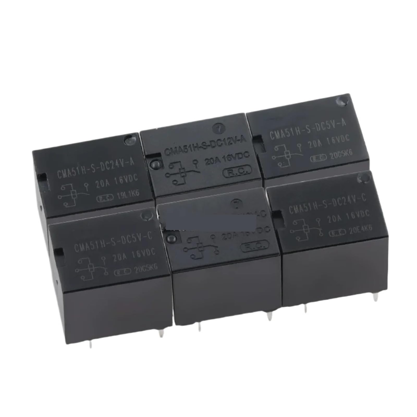Relais CMA51H-S-DC12V-C automobile 12V 20A pour commuter les charges de puissance