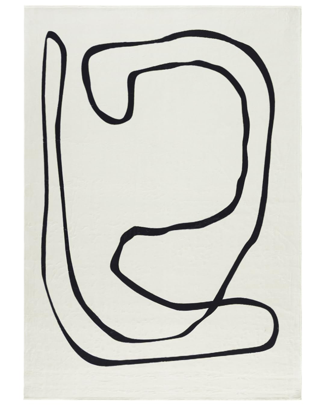 Tapis blanc abstrait doux dans un salon moderne chaleureux