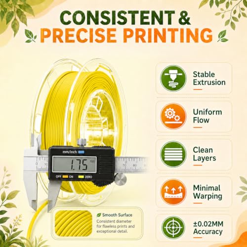 Image of AOSEED PLA Filament Set 1.75mm (±0.02mm), 4-Pack, 200 g (0.44 lb) per Spool