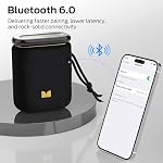 Monster Atomic Pebble Bluetooth Speaker, Portable Wireless Speaker with 20W Loud Sound, Bluetooth 6.0, Support 100+TWS Pairing, IP56 Waterproof, 15H Playtime, Outdoor Speaker for Party Home