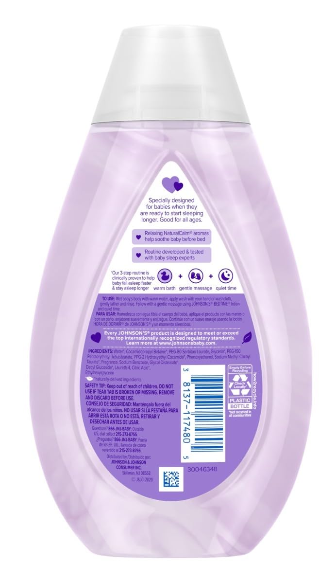 Johnsons Baby Bedtime Moisture Wash 13.6 Ounce (Pack of 2)