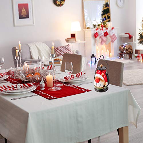Toyvian Lanterna de Natal Decorativa Boneco de Neve Estatueta Led Acendeu Abajur de Mesa Natal Natal