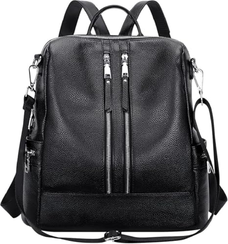 Image of Anti-Theft Backpack for Women | Stylish PU Leather Convertible Shoulder Bag & Backpack Purse | Casual College Travel Daypack Birthday Gift