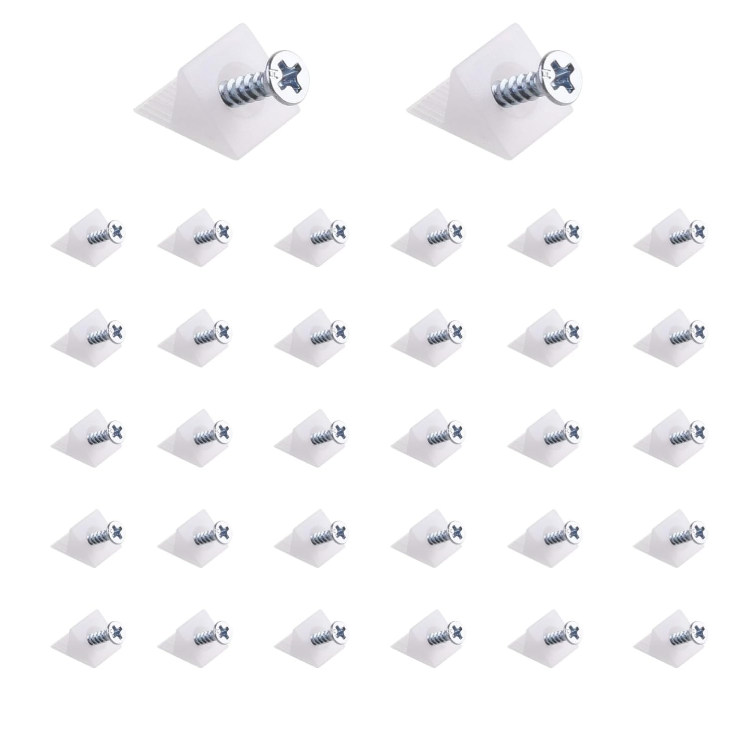 Drawer Repair Wedges,Plastic Corner Braces for Fixing Sagging Drawers,Includes Screws for Easy Installation (White, 100pcs)