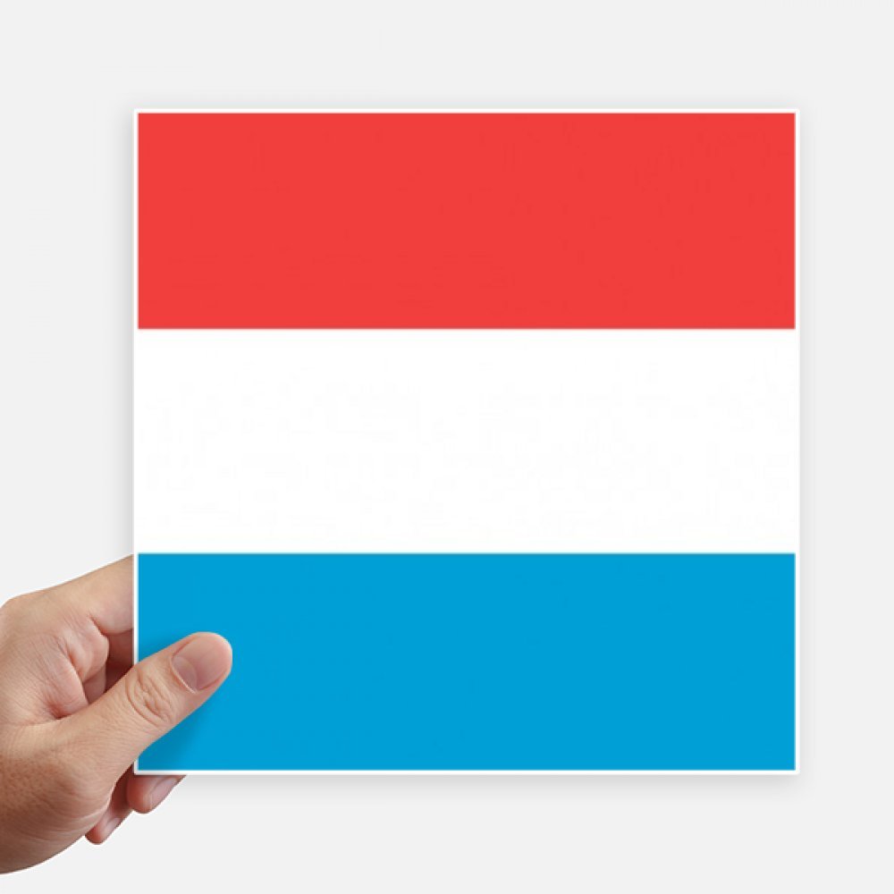 Autocollant drapeau Luxembourg 20cm sticker carré pour moto mur et ordinateur portable lot de 4