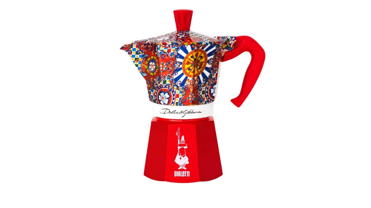 Bialetti Dolce & Gabbana Mocha Express 3 Cup Open Fire (Coffee Maker, Espresso Maker, Makinetta)
