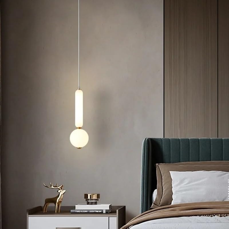 Lampe led suspendue en acrylique de 49cm au design minimaliste nordique pour cuisine
