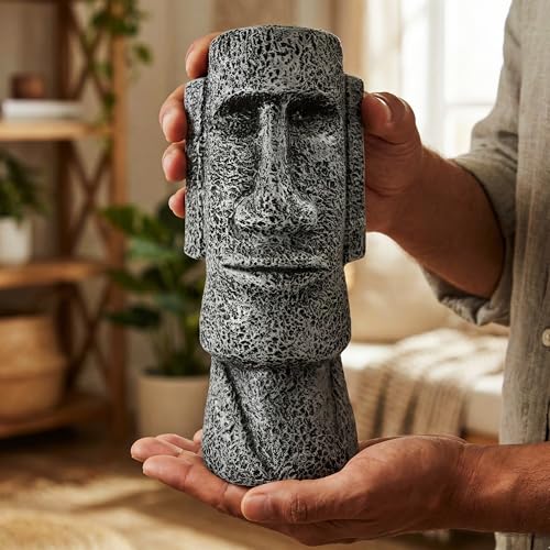 Escultura Estatua Moai Isla de Pascua 9 pulgadas Mediana miniatura 4