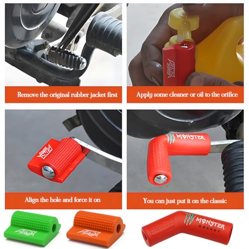 XOXVURI 9 Stück Motorrad Gangschaltung Gummi Schalthebel Schutzhülse,Schalthebel Schutz für Motorrad Rutschfeste Schaltschutz Schuhe Gangschaltung Moto Gadget Sockenhülse motorrad schuhschutz