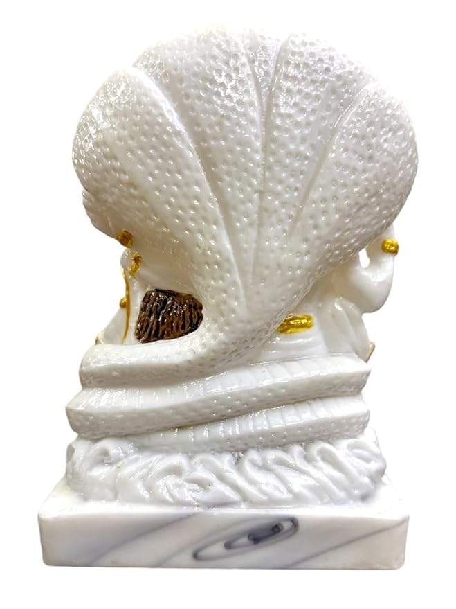 Image of Exquisite Laxmi Narayan Marble Murti - Handcrafted Spiritual Idol for Home Temple, Vastu, and Divine Blessings.