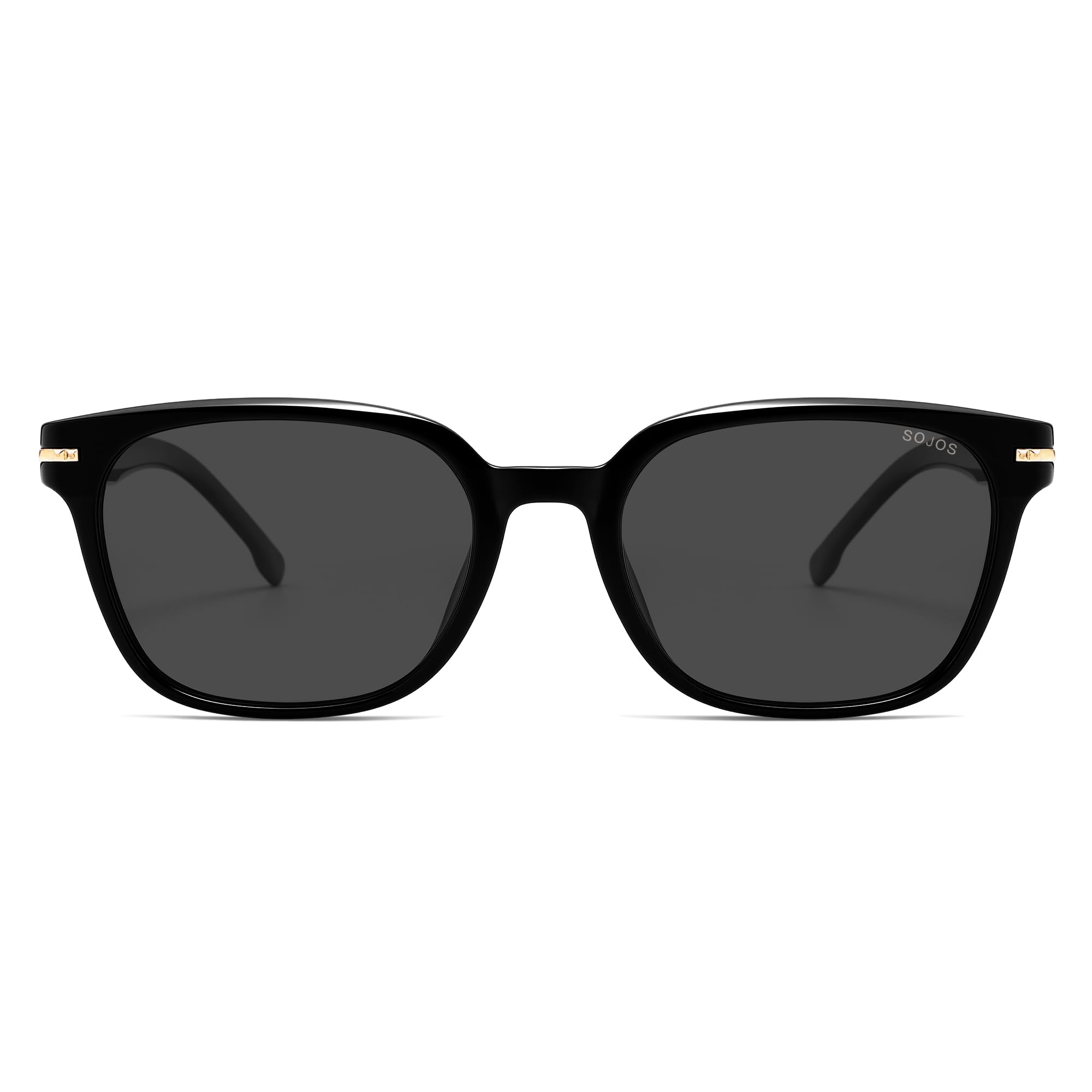 SOJOS Retro Rounded Square Polarized Sunglasses for Women Men Trendy Light Weight Frame UV400 Protected SJ2677