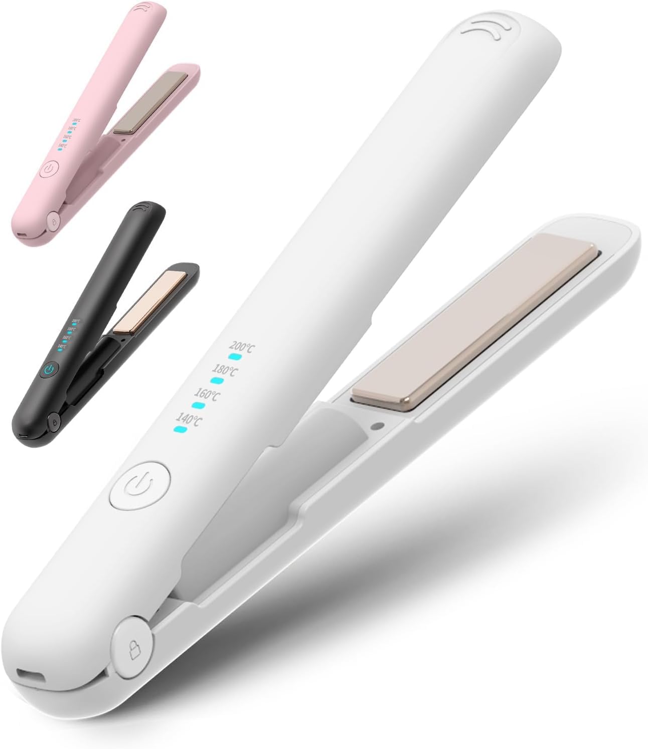 Amazon | ヘアアイロン コードレス 携帯用ポーチ付き カール