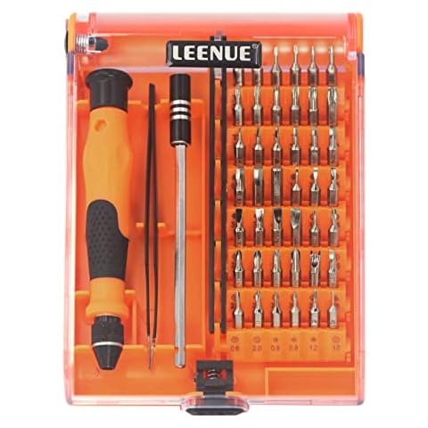 Precision Screwdriver Set, LEENUE 45 in 1 with 42 Bits, Magnetic Driver Tool Kit Repair Eyeglasses Computers Cover