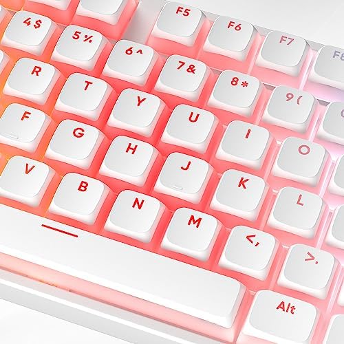 Ussixchare PBT Pudding Keycaps Set 117 Keys, Double Shot Translucent XDA Profile for ISO & ANSI Layout 61/68/84/87/104 Keys Mechanical Keyboard - 4