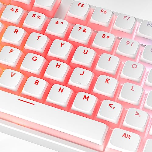 Image of PBT Pudding Keycaps Set 117 Keys, Double Shot Translucent XDA Profile for ISO & ANSI Layout 61 /68 /84 /87 /104 Keys Mechanical Keyboard