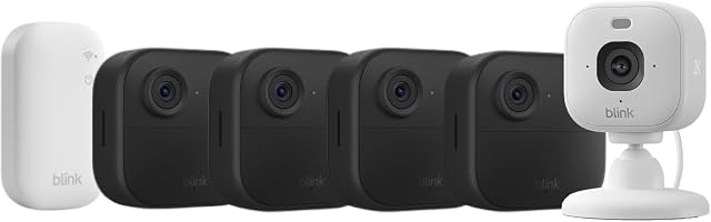 Blink-Kamera Outdoor 4 + Blink Mini 2K+ Weiß (neueste Gen…