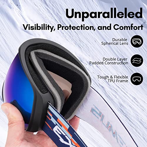 Extremus Milkrun Ski Goggles, Lightweight,Wide View,Uv400 Protection,Helmet Compatible,Snowboard & Snow Goggles For Men Women #TOP1