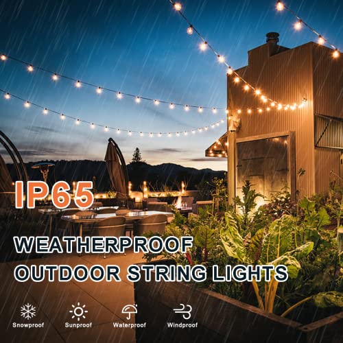 Kawaya Outdoor String Lights Led 240Ft Patio Lights Waterproof G40 Globe String Lights For Outside Hanging Shatterproof With 120+4 Blubs Porch Bistro Backyard Gazebo Balcony Cafe Dimmable Warm White #TOP2