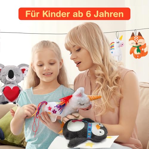 Avenir 6301618 DIY Nähset, Sewing Koala, Bastelset für Kinder, Kreativ-Set, ab 6 Jahren