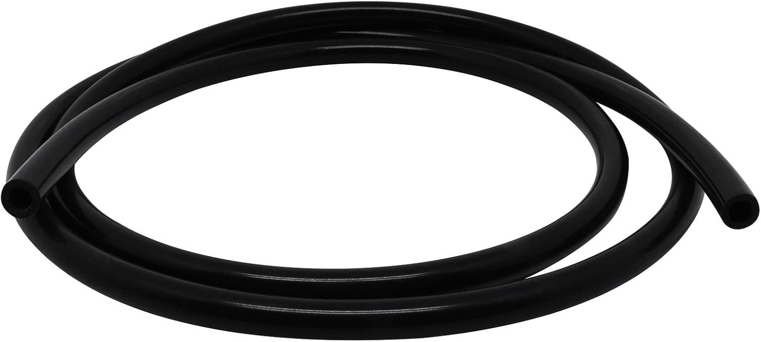 Black Rubber Tubing, 1/4" ID Silicone Tubing, 1/4" ID x 3/8" OD Flexible Silicone Hoses for Hydroponic Pond Pump Transfer, Temp Resistance, 5 Feet Length