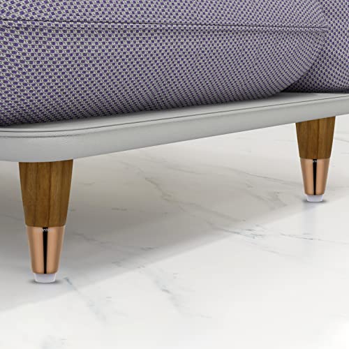 Image of Plantex Heavy Duty Round 4 inch Spare Sofa Legs for Bed Furniture /Sofa Legs for Furniture Fitting /Table Legs /Sofa Leg Set of 2 pcs (Rose Gold Finish)