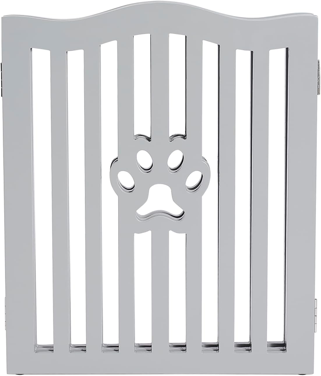 Pet Gate, Wooden Free Standing Dog Gate for Small Dogs and Cats. Great Folding Fence for Doorways, Halls, Stairs. Grey