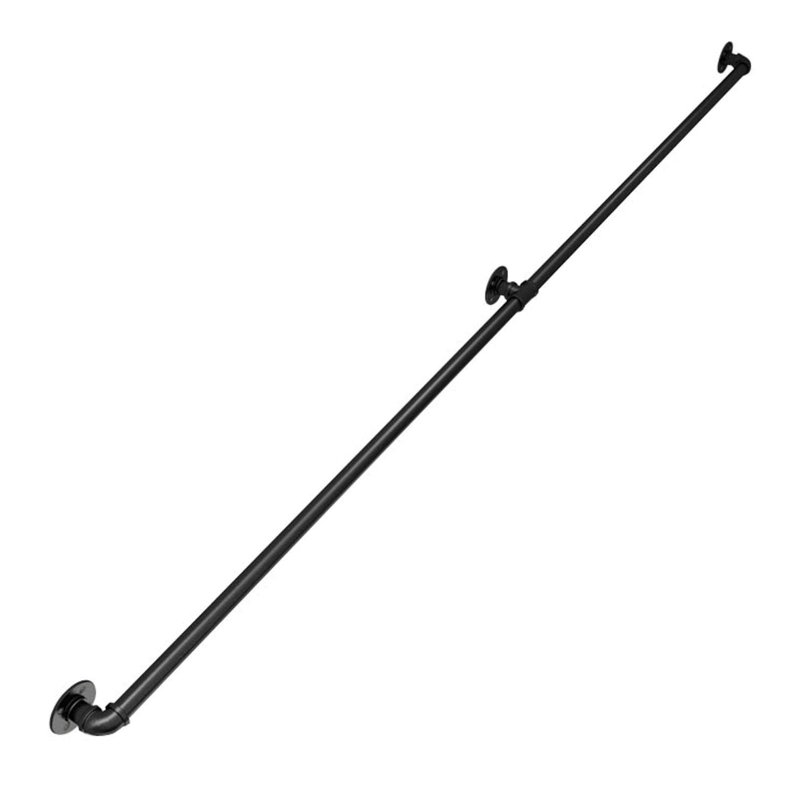 Main courante pour escalier intérieur en tuyau rond industriel noir de 400cm
