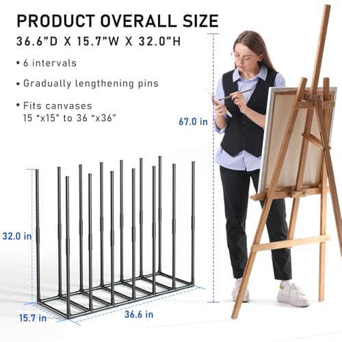 Image of Large Art Storage Rack, Art Drying Rack, Art Canvas Organizer, Store Frames, Panels, Prints, Canvases, Panels For Oil Painting Display, Art Studio, Gallery