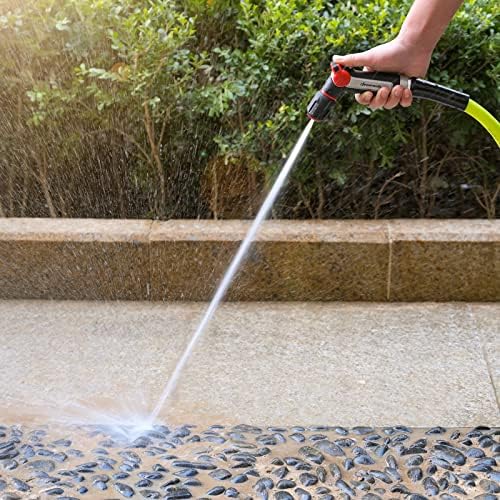 DEWENWILS Garden Hose Pipe Spray Gun, Heavy Duty Metal Hose Nozzle with 2 Watering Patterns for Cleaning Cars, Yard, Thumb Control, High Pressure, Leakproof
