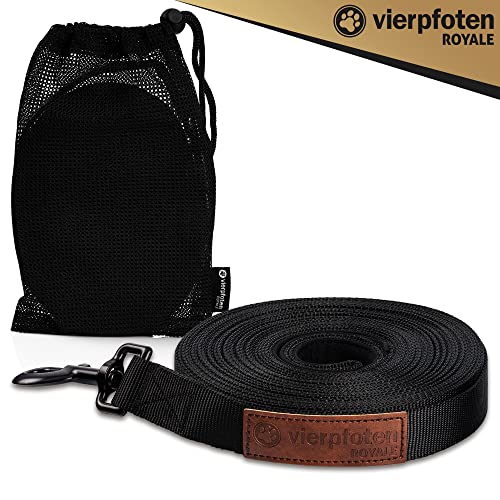 VierPfoten Schleppleine für Hunde, 5m, 10m, 15m, 20m, Robuste Hundeleine, Trainingsleine, Griffpolster, Aufbewahrungsbeutel, stabilem D-Karabiner (5m)